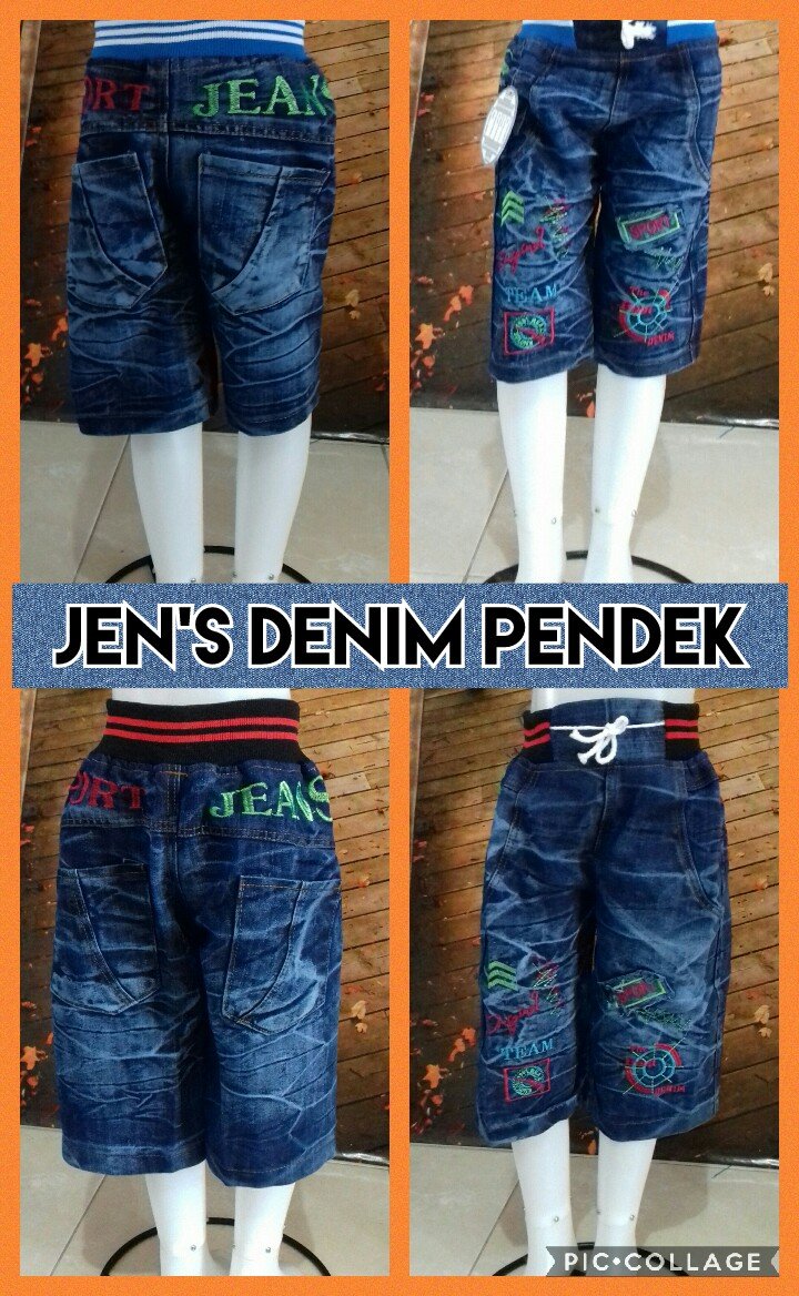 Grosir Baju Murah Surabaya, SMS/WA ORDER ke 0857-7221-5758 Supplier Celana Jeans Denim Pendek Anak Laki Laki Murah 32Ribu 