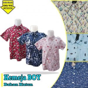Grosir Baju Murah Surabaya, SMS/WA ORDER ke 0857-7221-5758 Pabrik Kemeja Boy Anak Murah di Surabaya 